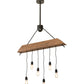 Meyda Lighting Alva 44" 6-Light Textured Black Beam Pendant Light