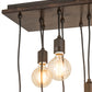 Meyda Lighting Alva 48" 22-Light Dark Walnut & Oil Rubbed Bronze Pendant Light