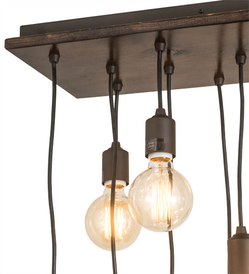 Meyda Lighting Alva 48" 22-Light Dark Walnut & Oil Rubbed Bronze Pendant Light