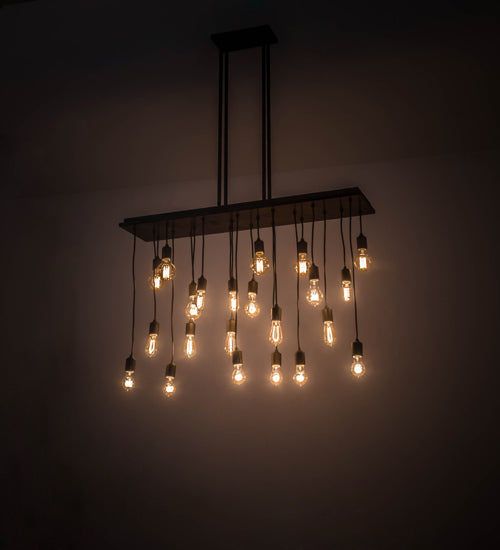 Meyda Lighting Alva 48" 22-Light Dark Walnut & Oil Rubbed Bronze Pendant Light