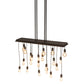 Meyda Lighting Alva 48" 22-Light Dark Walnut & Oil Rubbed Bronze Pendant Light