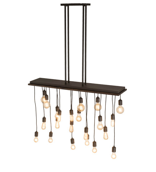 Meyda Lighting Alva 48" 22-Light Dark Walnut & Oil Rubbed Bronze Pendant Light