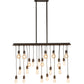 Meyda Lighting Alva 48" 22-Light Dark Walnut & Oil Rubbed Bronze Pendant Light
