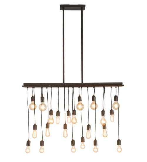 Meyda Lighting Alva 48" 22-Light Dark Walnut & Oil Rubbed Bronze Pendant Light