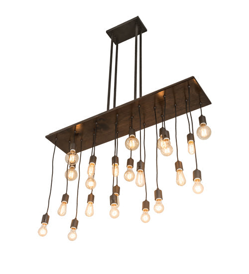 Meyda Lighting Alva 48" 22-Light Dark Walnut & Oil Rubbed Bronze Pendant Light