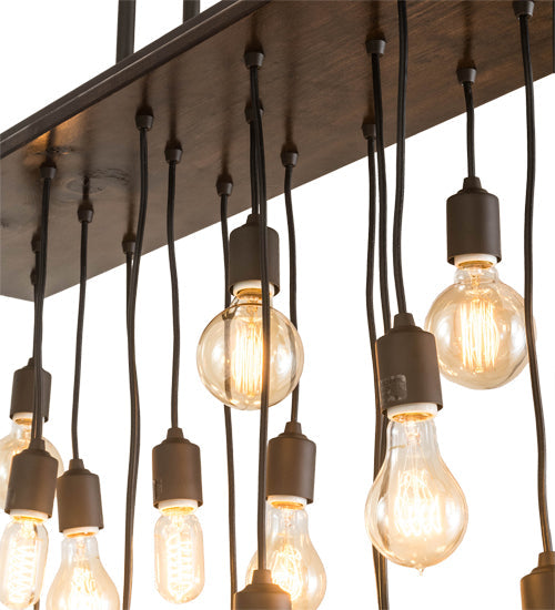 Meyda Lighting Alva 48" 22-Light Dark Walnut & Oil Rubbed Bronze Pendant Light