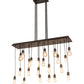 Meyda Lighting Alva 48" 22-Light Dark Walnut & Oil Rubbed Bronze Pendant Light