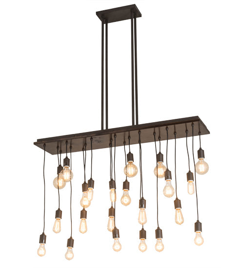 Meyda Lighting Alva 48" 22-Light Dark Walnut & Oil Rubbed Bronze Pendant Light