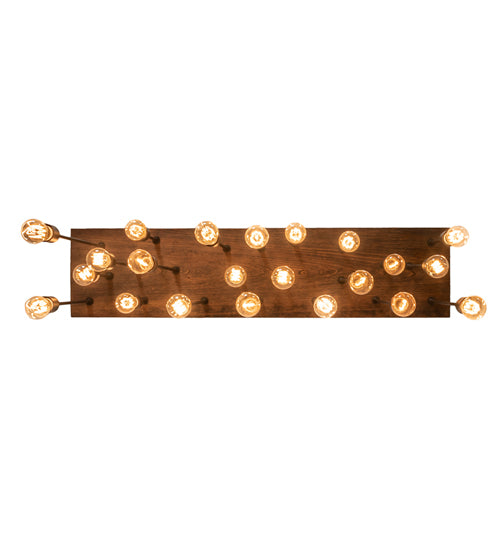 Meyda Lighting Alva 48" 22-Light Oxidized Steel & Dark Walnut Pendant Light