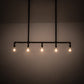 Meyda Lighting Alva 48" 5-Light Industrial Black Island Pendant Light