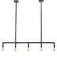 Meyda Lighting Alva 48" 5-Light Industrial Black Island Pendant Light