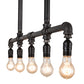 Meyda Lighting Alva 48" 5-Light Industrial Black Island Pendant Light