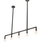 Meyda Lighting Alva 48" 5-Light Industrial Black Island Pendant Light