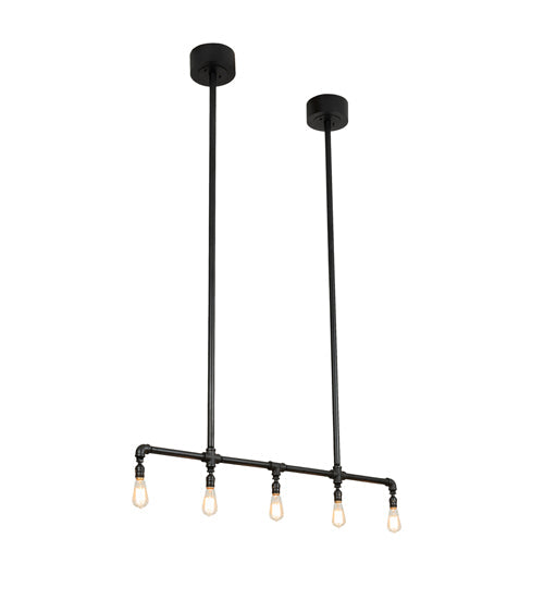 Meyda Lighting Alva 48" 5-Light Oxidized Steel Conduttura Pendant Light