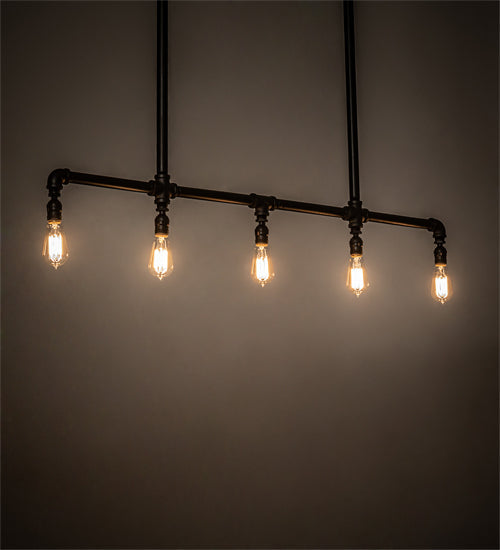 Meyda Lighting Alva 48" 5-Light Oxidized Steel Conduttura Pendant Light