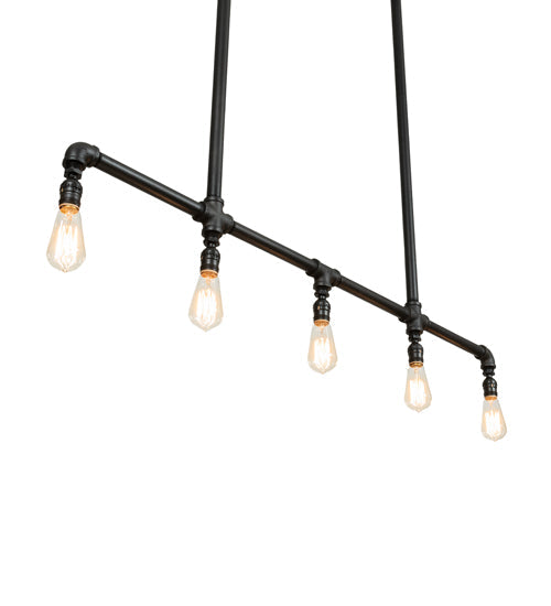 Meyda Lighting Alva 48" 5-Light Oxidized Steel Conduttura Pendant Light