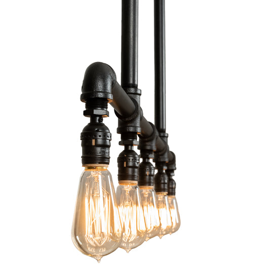 Meyda Lighting Alva 48" 5-Light Oxidized Steel Conduttura Pendant Light