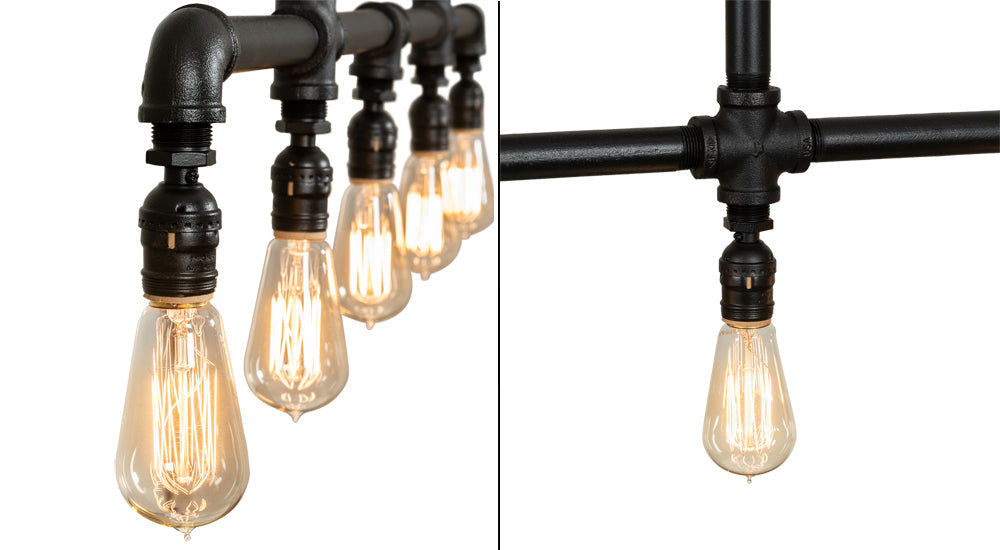 Meyda Lighting Alva 48" 5-Light Oxidized Steel Conduttura Pendant Light