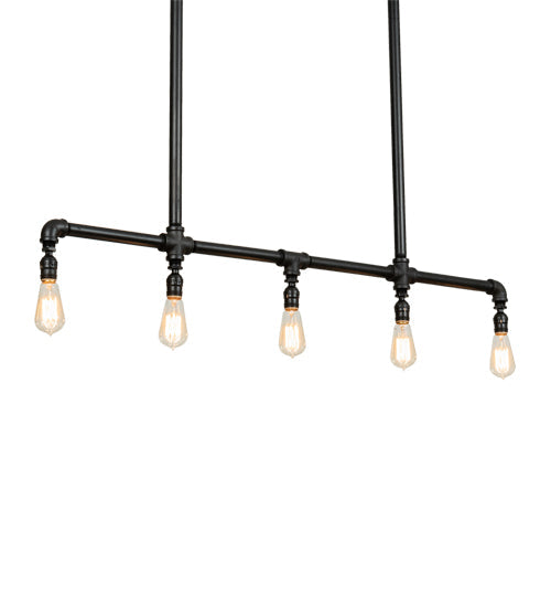 Meyda Lighting Alva 48" 5-Light Oxidized Steel Conduttura Pendant Light