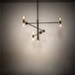 Meyda Lighting Alva 48" 7-Light Black Fox Glossy Asta Chandelier