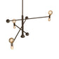 Meyda Lighting Alva 48" 7-Light Black Fox Glossy Asta Chandelier