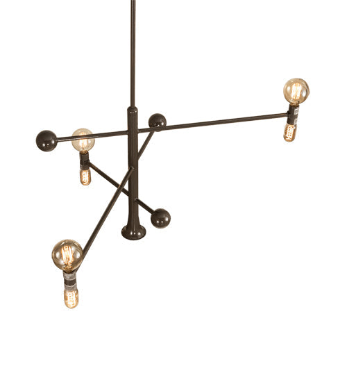 Meyda Lighting Alva 48" 7-Light Black Fox Glossy Asta Chandelier