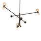 Meyda Lighting Alva 48" 7-Light Black Fox Glossy Asta Chandelier