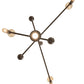 Meyda Lighting Alva 48" 7-Light Black Fox Glossy Asta Chandelier