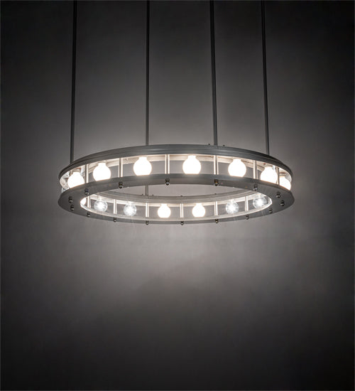 Meyda Lighting Alva 49" 16-Light Nickel Cilindro Pendant Light