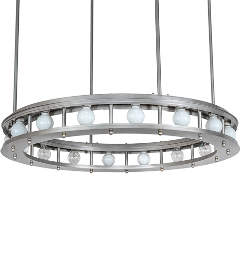 Meyda Lighting Alva 49" 16-Light Nickel Cilindro Pendant Light