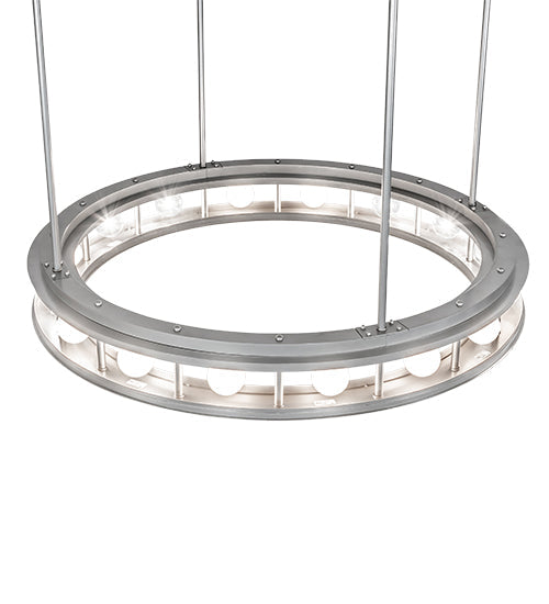 Meyda Lighting Alva 49" 16-Light Nickel Cilindro Pendant Light