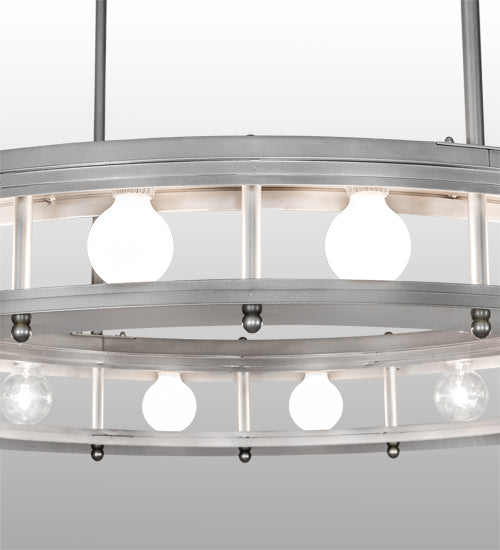 Meyda Lighting Alva 49" 16-Light Nickel Cilindro Pendant Light