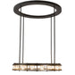 Meyda Lighting Alva 49" 16-Light Solar Black & Buttered Brass Cilindro Pendant Light