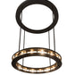Meyda Lighting Alva 49" 16-Light Solar Black & Buttered Brass Cilindro Pendant Light