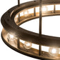 Meyda Lighting Alva 49" 16-Light Solar Black & Buttered Brass Cilindro Pendant Light