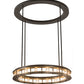 Meyda Lighting Alva 49" 16-Light Solar Black & Buttered Brass Cilindro Pendant Light