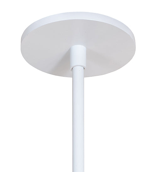 Meyda Lighting Alva 54" 5-Light Gloss White Island Pendant Light With White Shade Glass