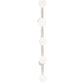 Meyda Lighting Alva 54" 5-Light Gloss White Island Pendant Light With White Shade Glass
