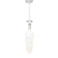 Meyda Lighting Alva 54" 5-Light Gloss White Island Pendant Light With White Shade Glass