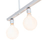 Meyda Lighting Alva 54" 5-Light Gloss White Island Pendant Light With White Shade Glass