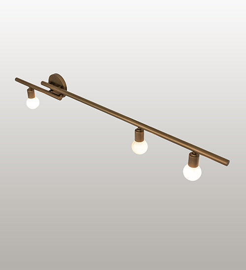 Meyda Lighting Alva 60" 3-Light Brushed Brass Wall Sconce