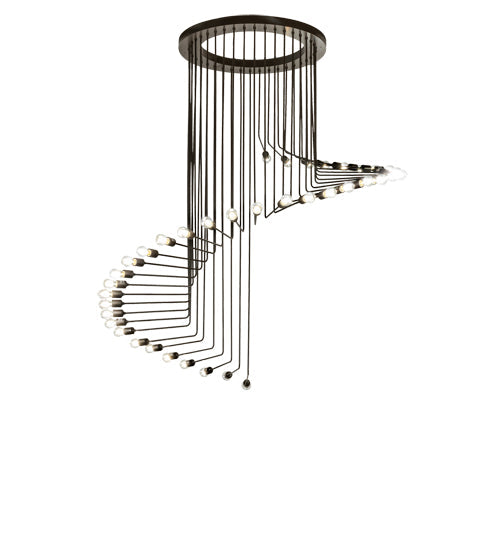 Meyda Lighting Alva 65" 40-Light Oil Rubbed Bronze Cascading Chandelier