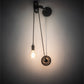 Meyda Lighting Alva 7" Oxidized Steel Bartlett Wall Sconce