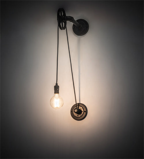 Meyda Lighting Alva 7" Oxidized Steel Bartlett Wall Sconce