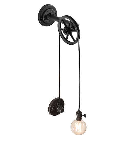 Meyda Lighting Alva 7" Oxidized Steel Bartlett Wall Sconce