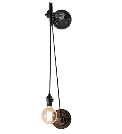 Meyda Lighting Alva 7" Oxidized Steel Bartlett Wall Sconce