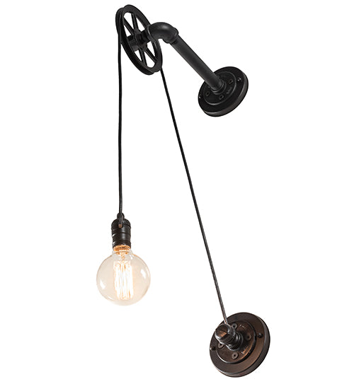 Meyda Lighting Alva 7" Oxidized Steel Bartlett Wall Sconce