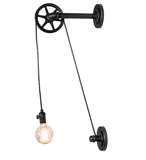 Meyda Lighting Alva 7" Oxidized Steel Bartlett Wall Sconce
