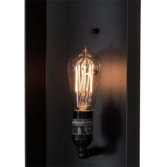 Meyda Lighting Alva 7" Solar Black Wall Sconce