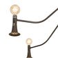 Meyda Lighting Alva 76" 12-Light Black Fox Glossy Asta Chandelier
